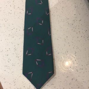 Henry Gretel green silk tie
